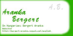 aranka bergert business card